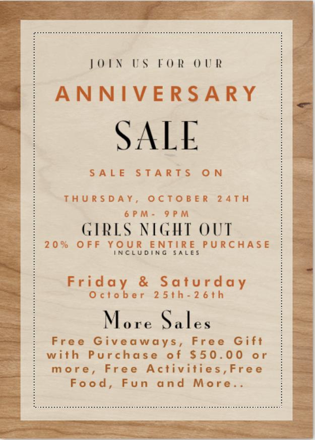 GNO/Anniversary Sale